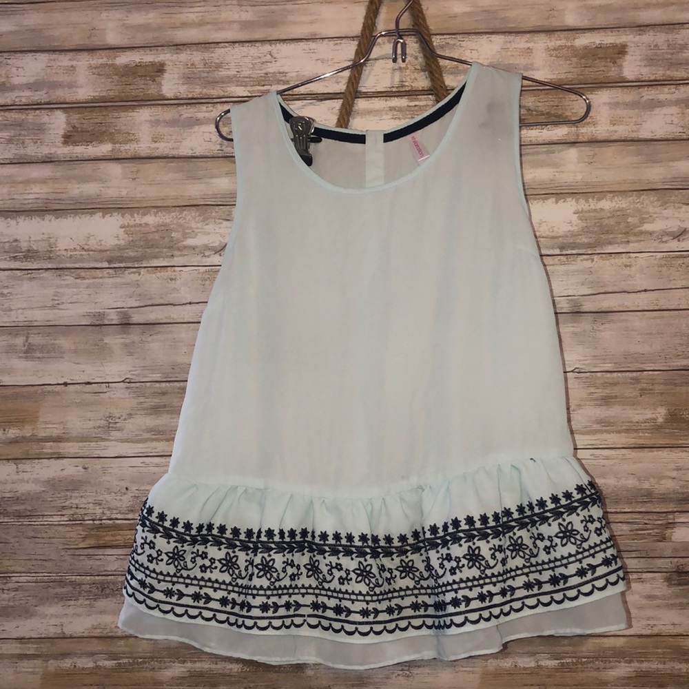 Sheer tank top blouse